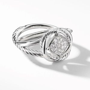 David Yurman Crossover Infinity Ring with Diamonds